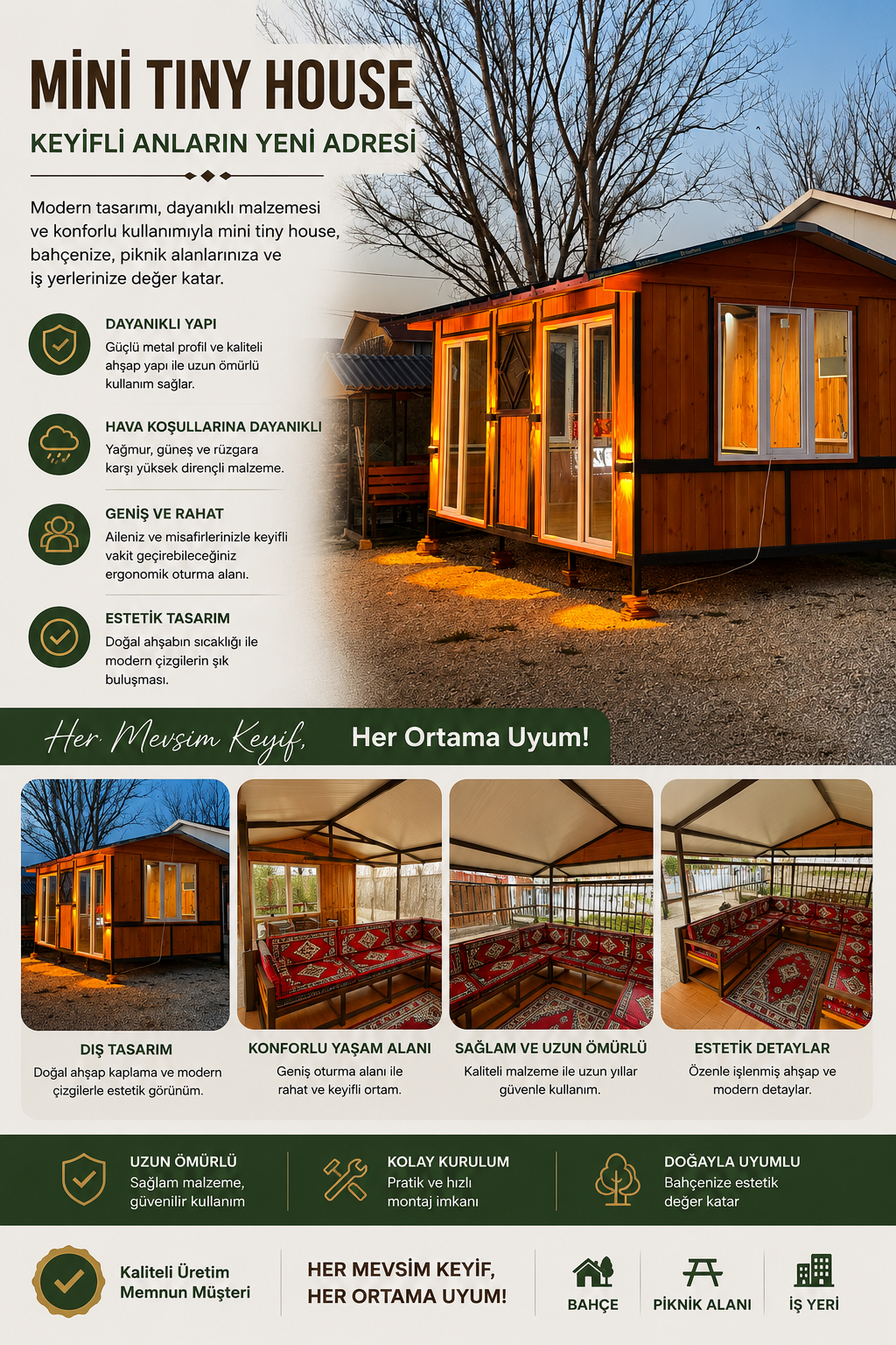 Ahşap mini tiny house